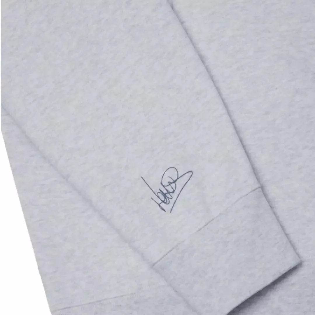 SCRIPT WHITE HEATHER HOODIE - Dash Racegear Store