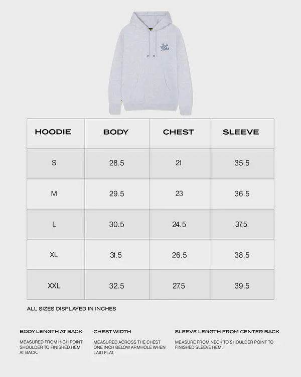 SCRIPT WHITE HEATHER HOODIE - Dash Racegear Store