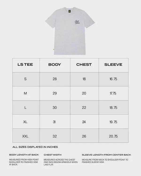 SCRIPT WHITE HEATHER SHORT SLEEVE TEE