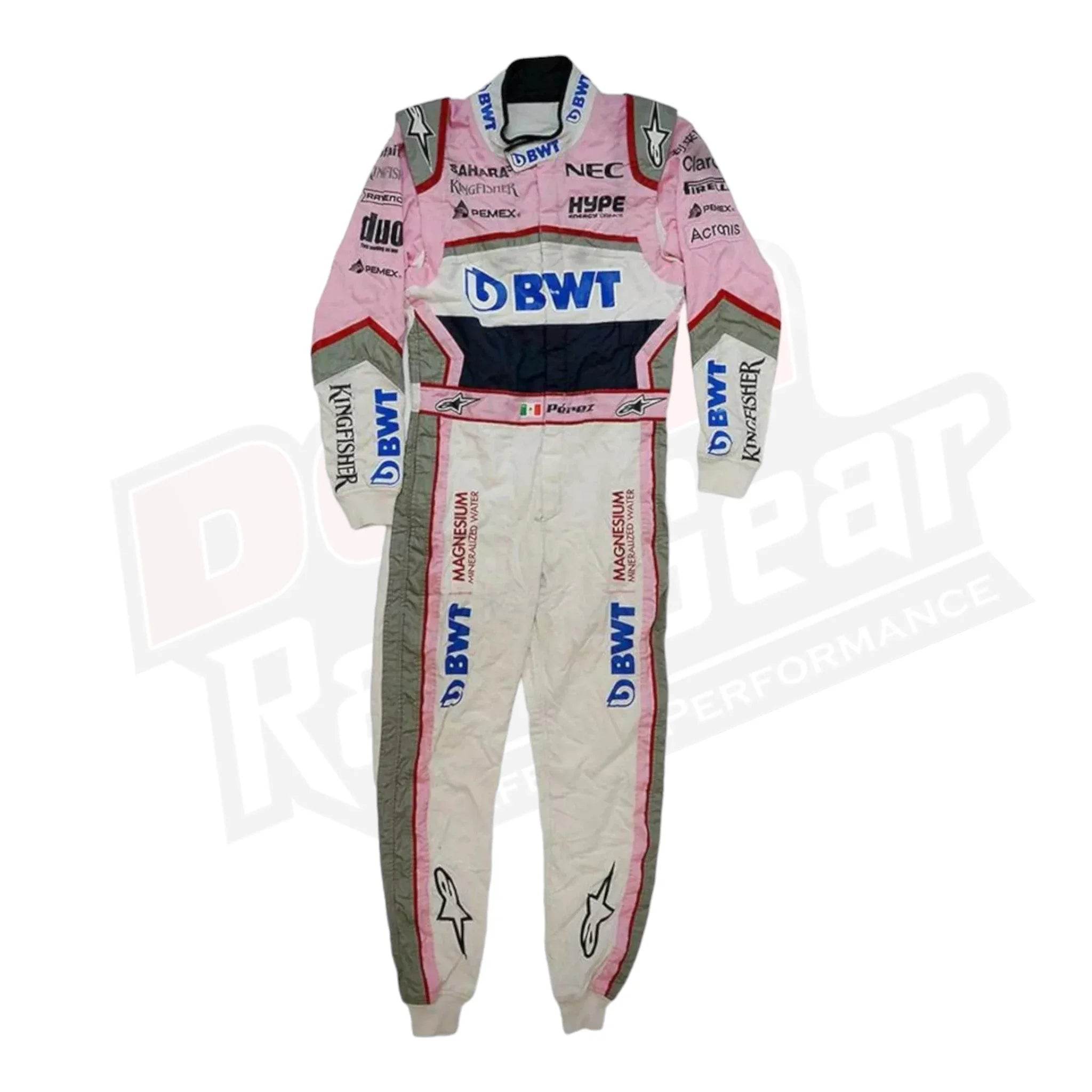 SERGIO PEREZ 2018 RACE SUIT SAHARA FORCE INDIA F1 TEAM - Dash Racegear Store