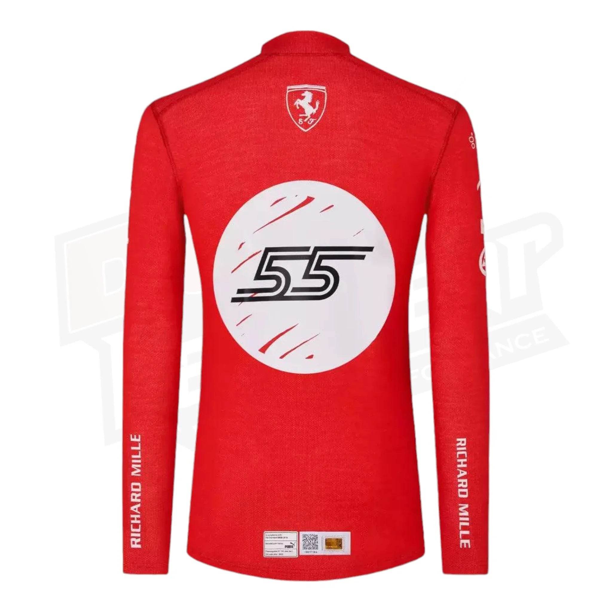 Scuderia Ferrari Carlos Sainz F1 PRO undersuit top - Joshua Vides - Dash Racegear Store