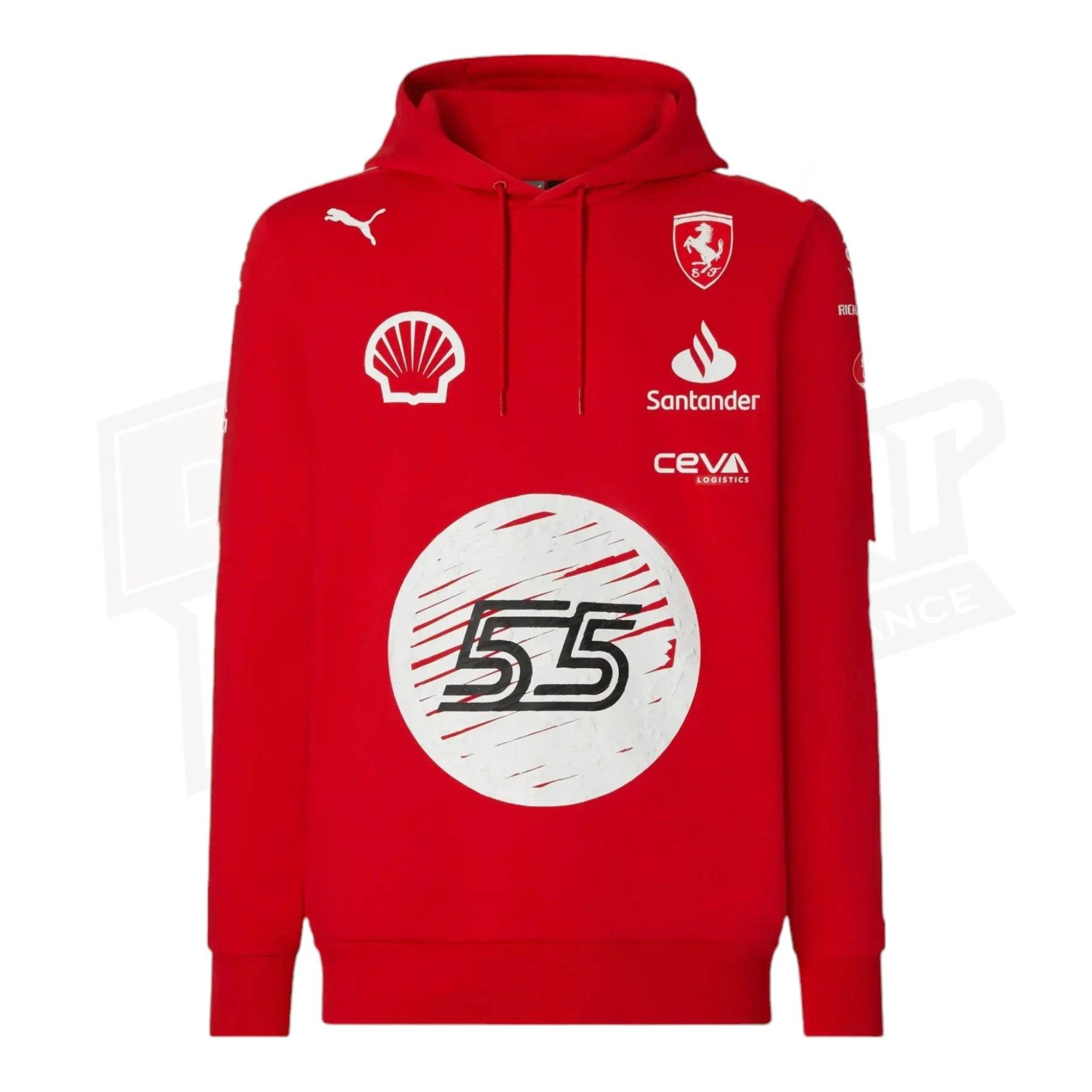 Scuderia Ferrari Carlos Sainz Puma hooded sweatshirt - Joshua Vides - Dash Racegear Store