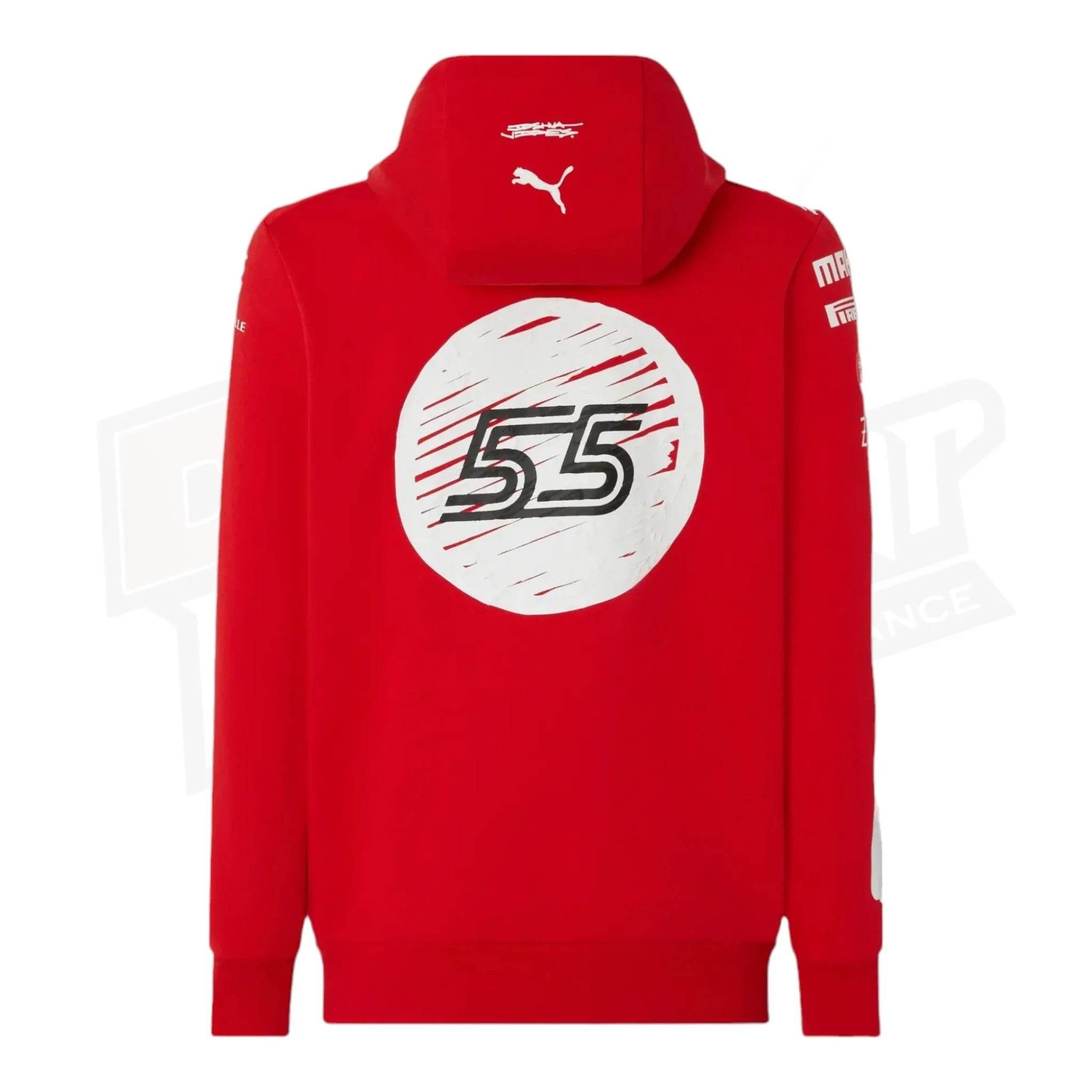 Scuderia Ferrari Carlos Sainz Puma hooded sweatshirt - Joshua Vides - Dash Racegear Store