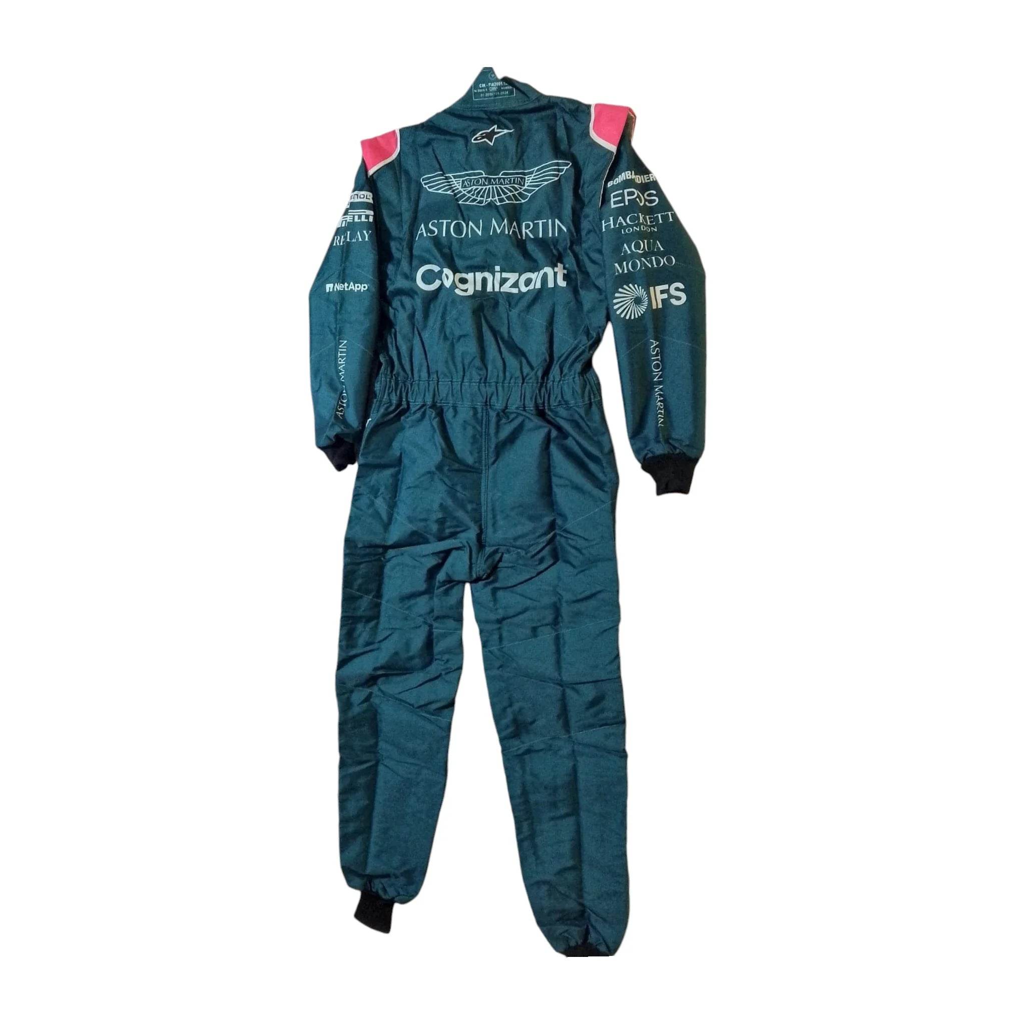 Sebastian Vettel Aston Martin F1 drivers 2021 Race Suit - Dash Racegear Store