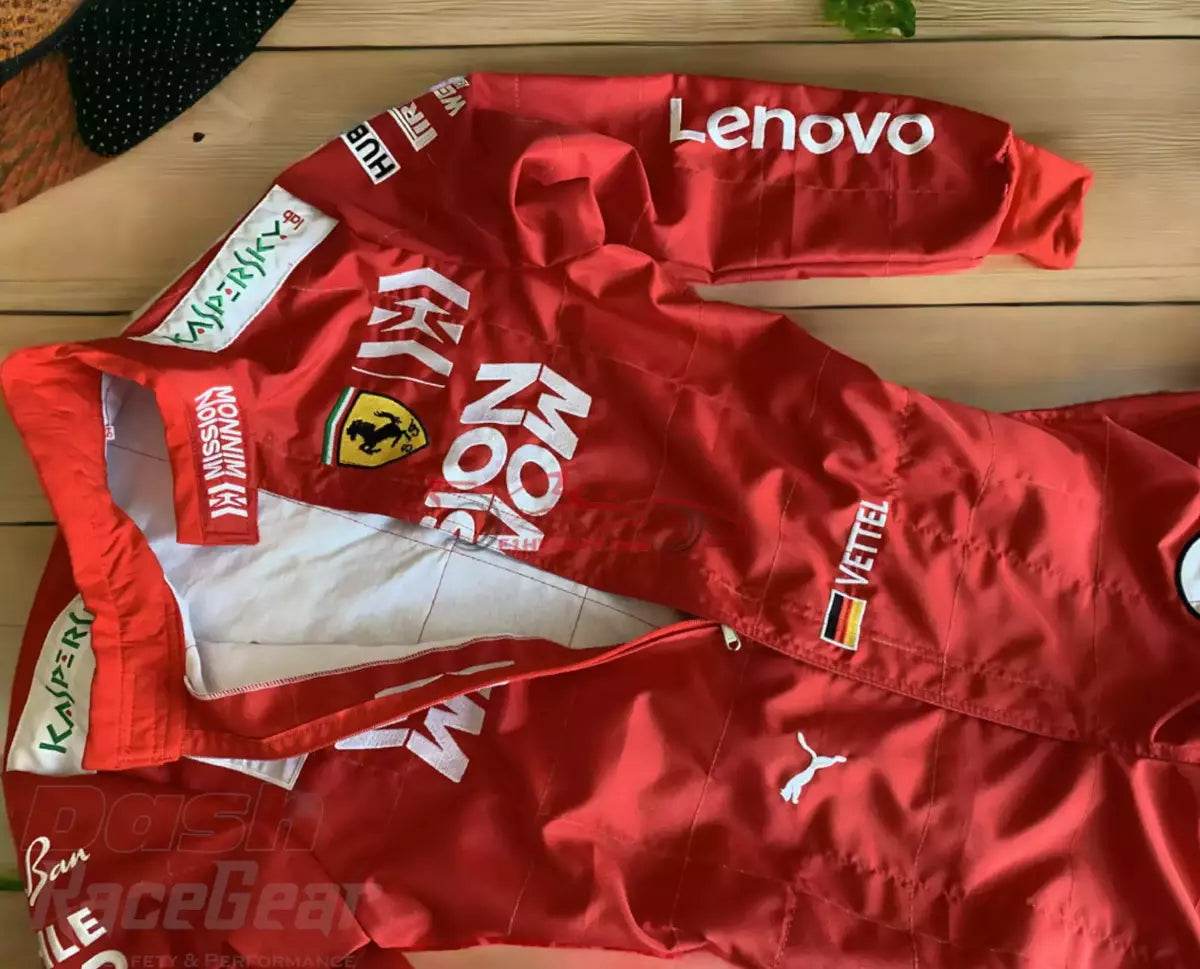 Sebastian Vettel Ferrari Mission Winnow F1 Embroidered Racing Suit - Dash Racegear Store