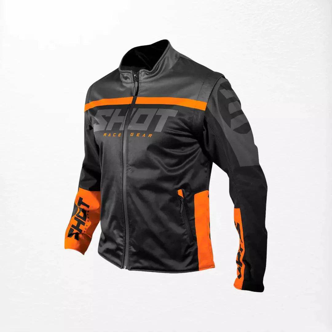 Shot Softshell Lite 2.0 Enduro Jacket Black-Orange - Dash Racegear Store