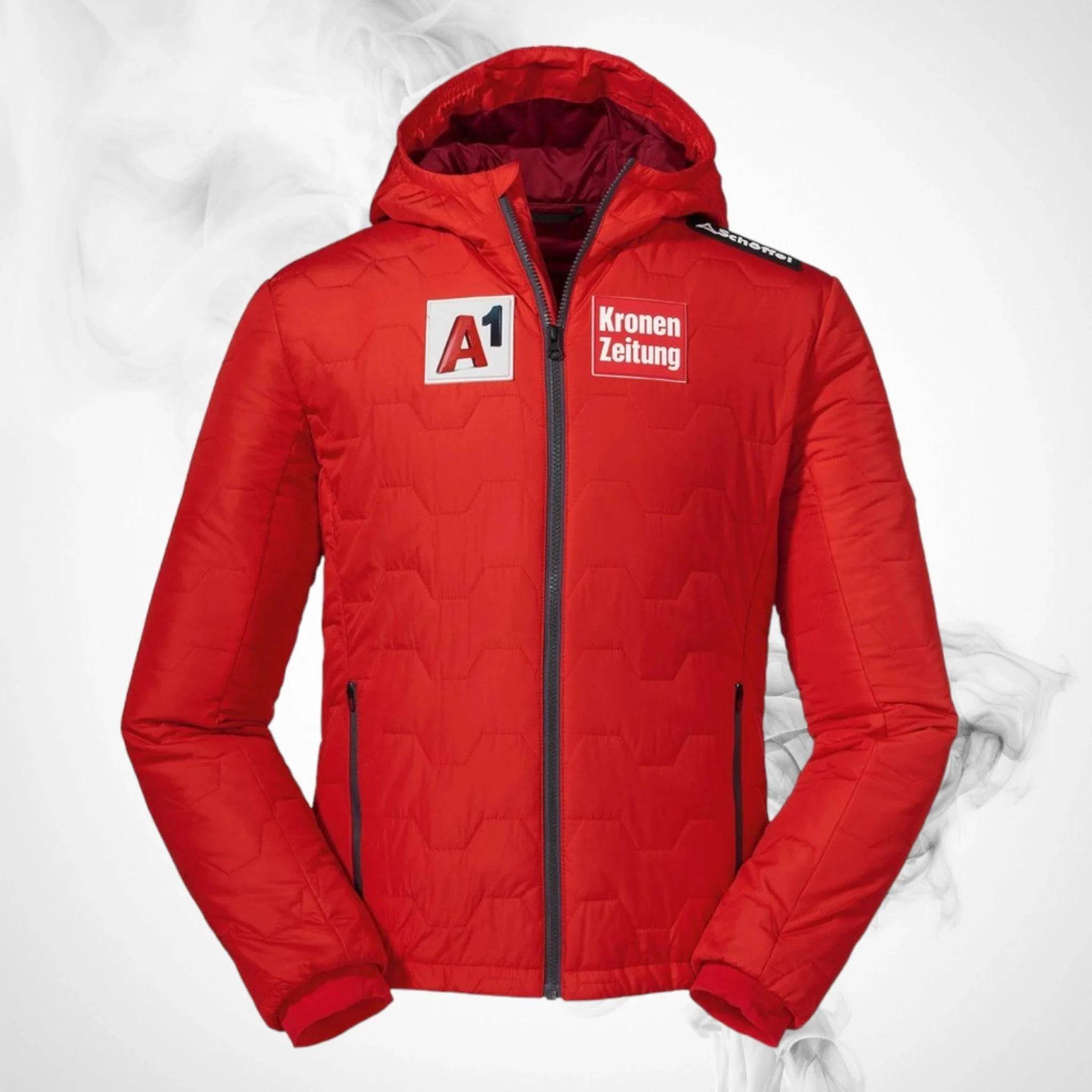 Ski Insulation Jacket SCHOFFEL Vntlft Hoody Adamont 3 K RT Junior Red - 2021/22 - Dash Racegear Store