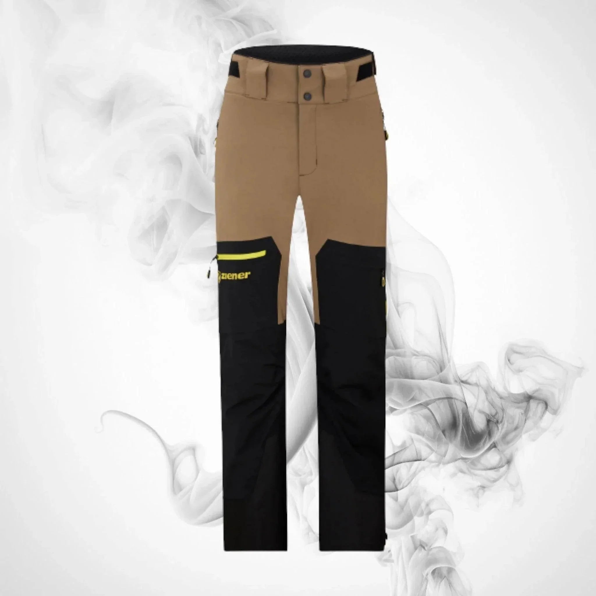 Ski pants Ziener Tewes Full-Zip Man Black Mustard