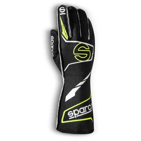 Sparco Futura Race Gloves Black Fluro Yellow