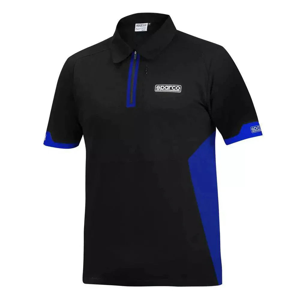 Sparco Polo Zip New desinged T-shirt Black Blue
