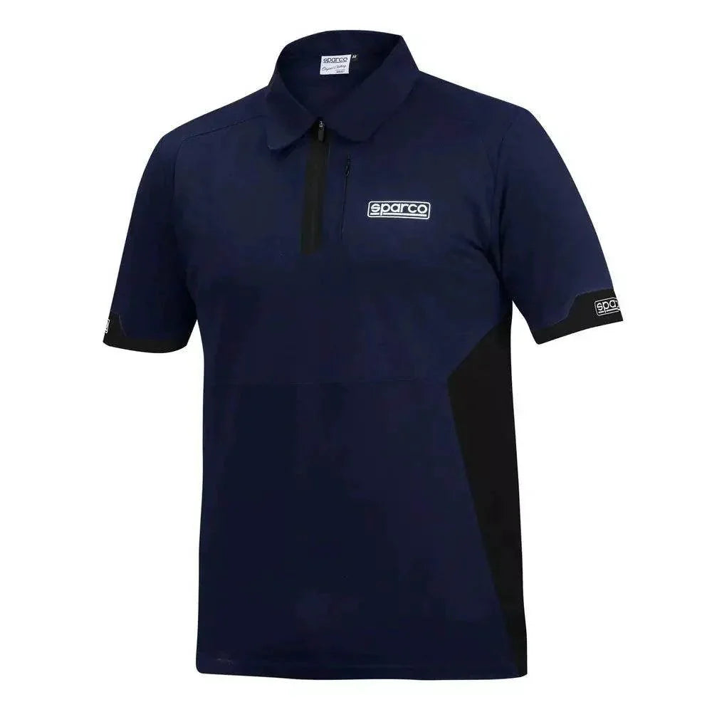 Sparco Polo Zip New desinged T-shirt Blue Black