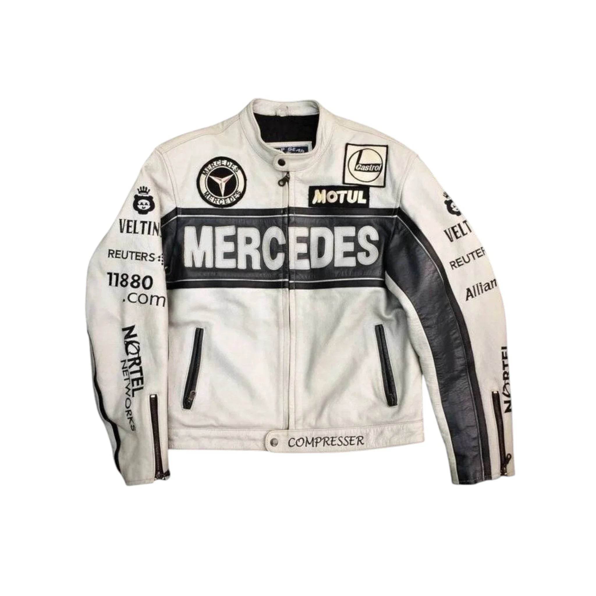 Vintage Mercedes-Benz Leather Racing Jacket - Dash Racegear Store