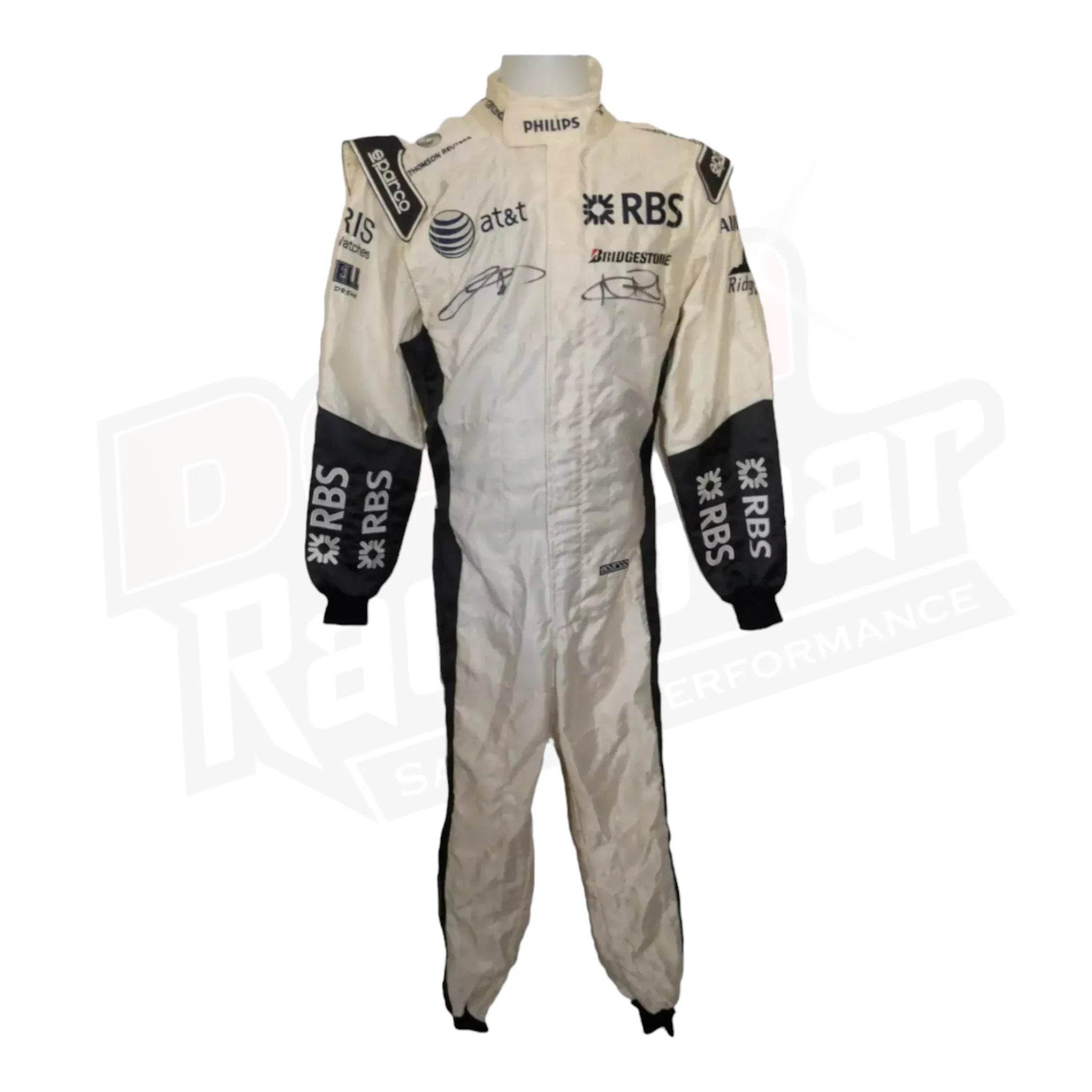 Williams 2009 driver promotional race suit signed by Rosberg and Nakajima - Dash Racegear Store