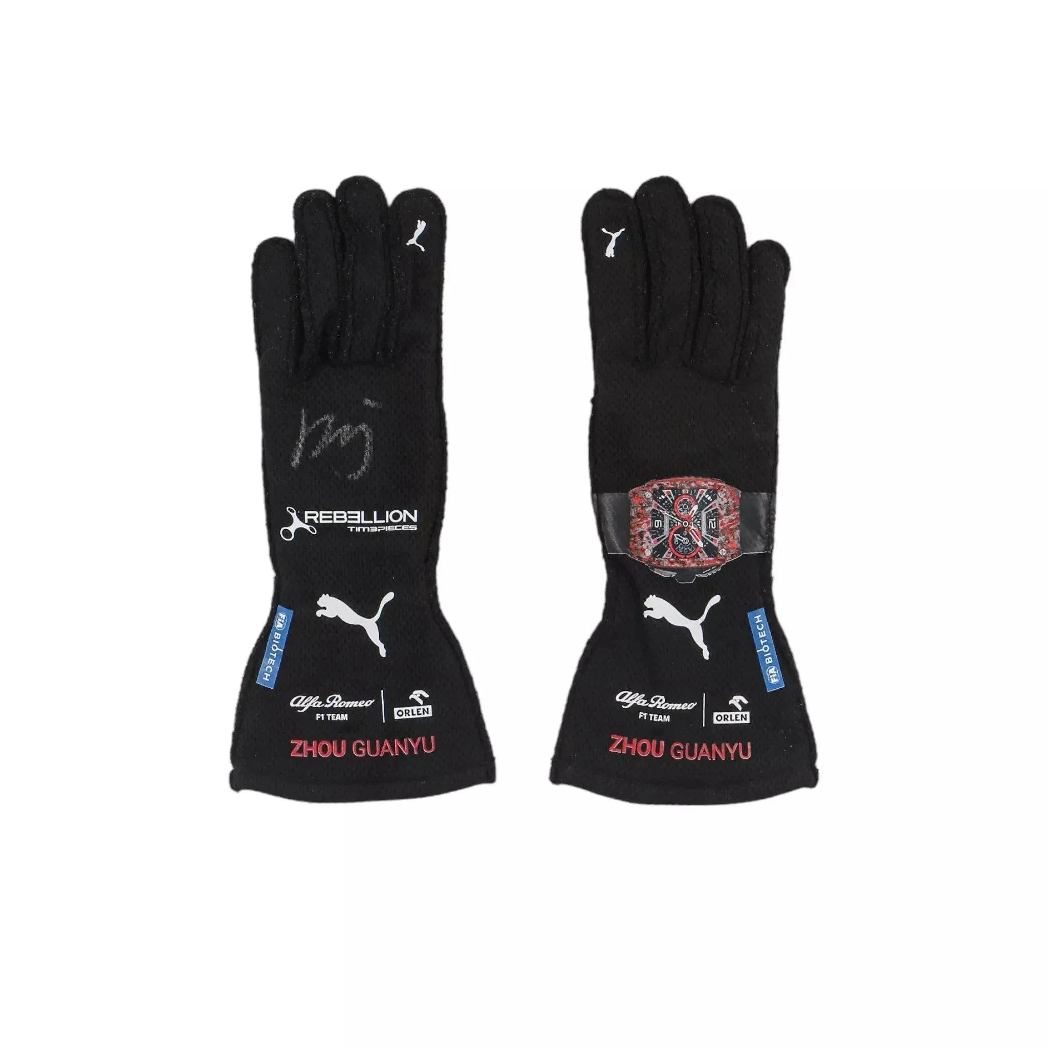 2023 Zhou Guanyu Replica Alfa Romeo F1 Race Gloves XX-Large