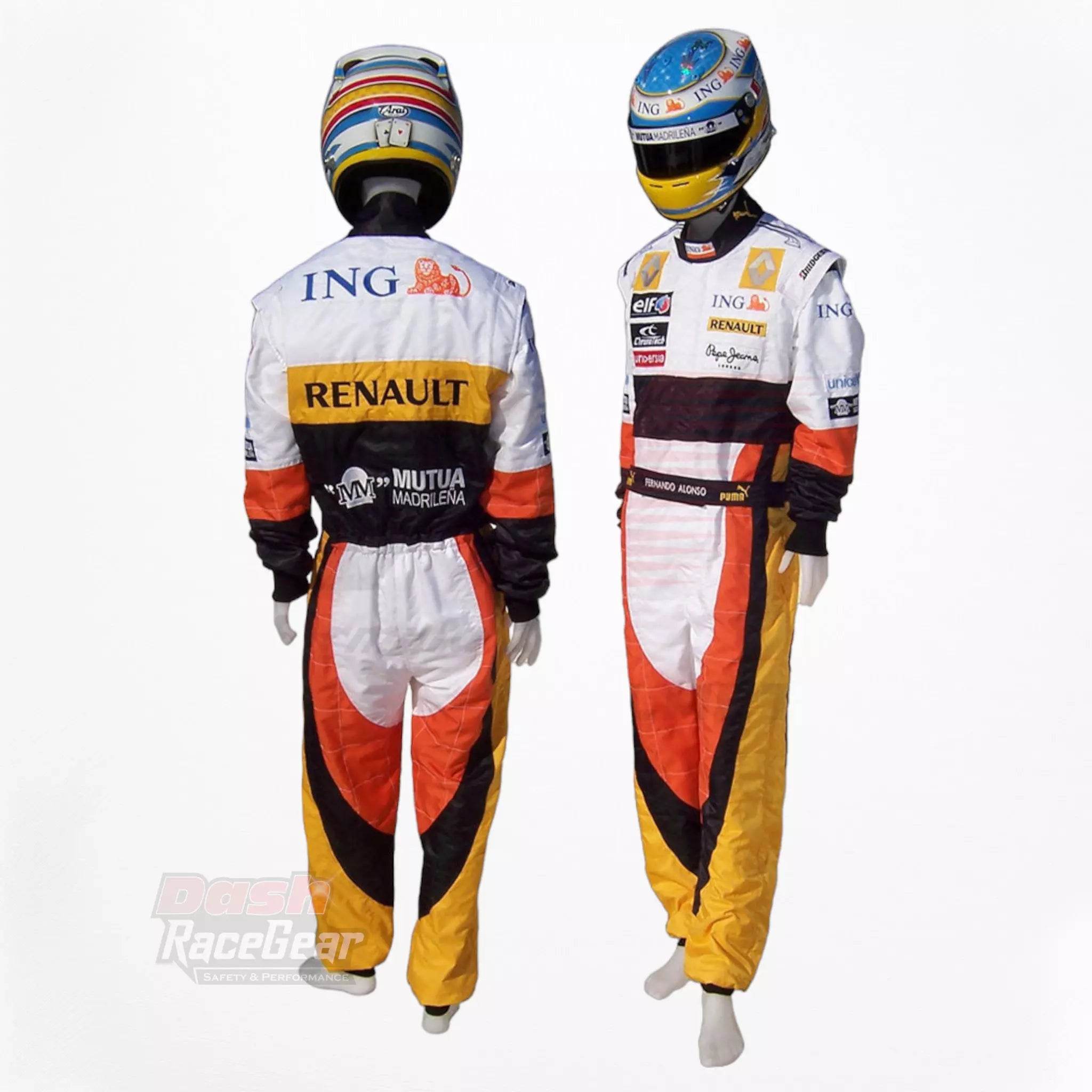 2008 Fernando Alonso Renault F1 Embroidered Racing Suit - Dash Racegear Store
