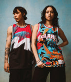 MIAMI GRAND PRIX MESH TANK - MITCHELL & NESS - BLACK/PINK